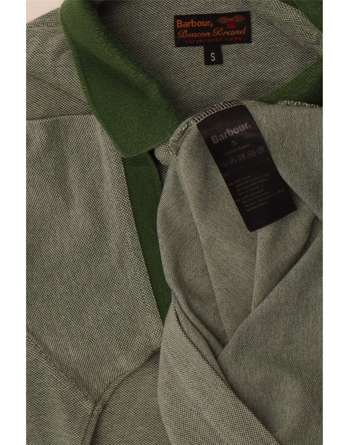Barbour Herren-Poloshirt, kleine grüne Baumwolle