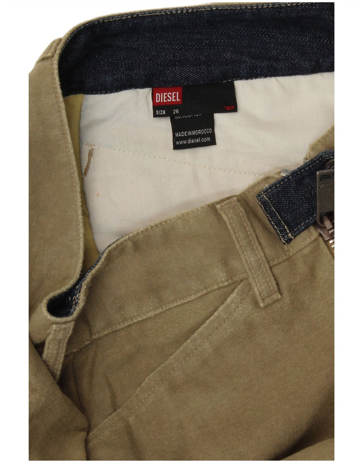 Diesel Damen Bleistiftrock W26 Small Khaki Baumwolle