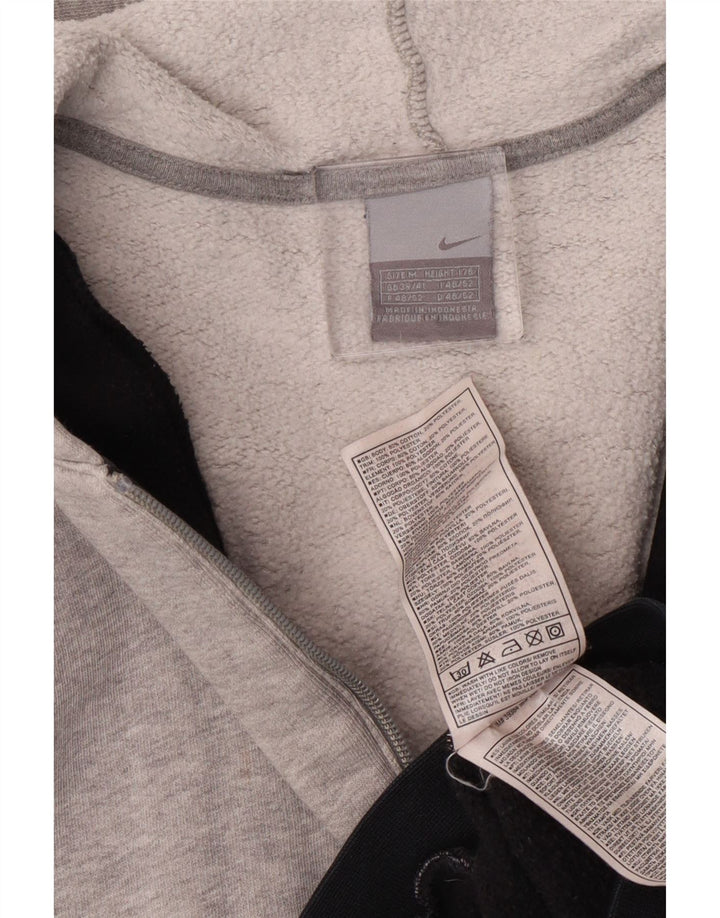 Nike Herren-Kapuzenpullover mit grafischem Reißverschluss, UK 39/41, Mittelschwarz, Farbblock