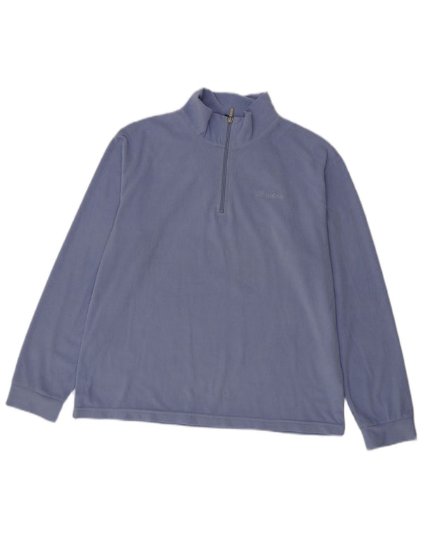 Diadora Damen-Fleecepullover mit Reißverschluss am Hals, UK 20 2XL, Blau, Polyester