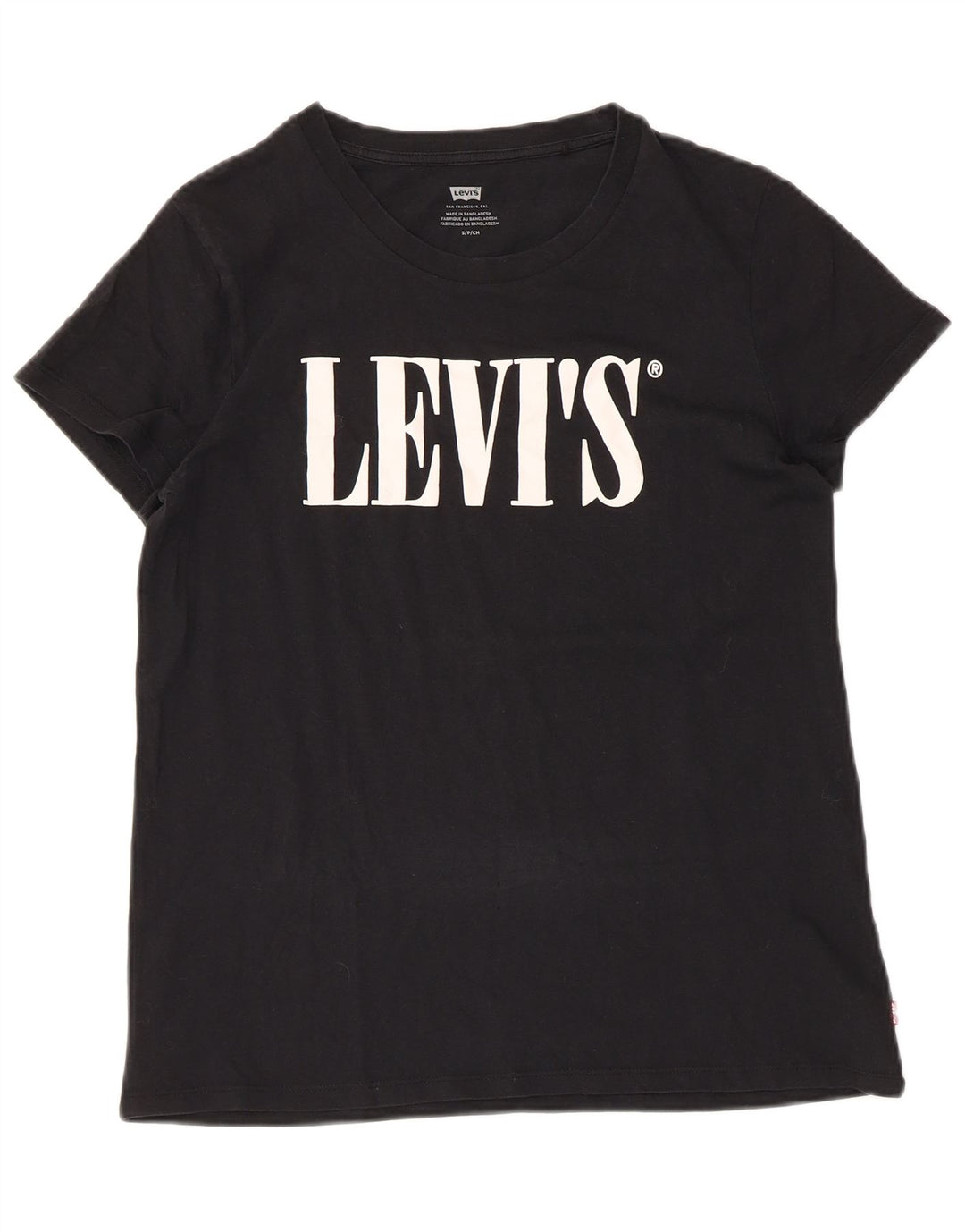 Levi's Damen-T-Shirt mit Grafik, UK 10, Größe S, Schwarz
