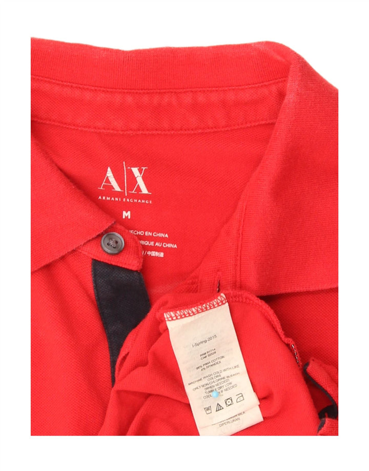 Armani Exchange Herren-Poloshirt aus mittelroter Baumwolle
