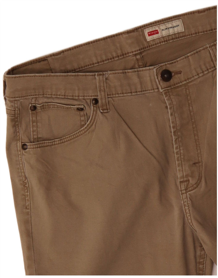 WRANGLER Herren Slim Straight Freizeithose W36 L29 Beige