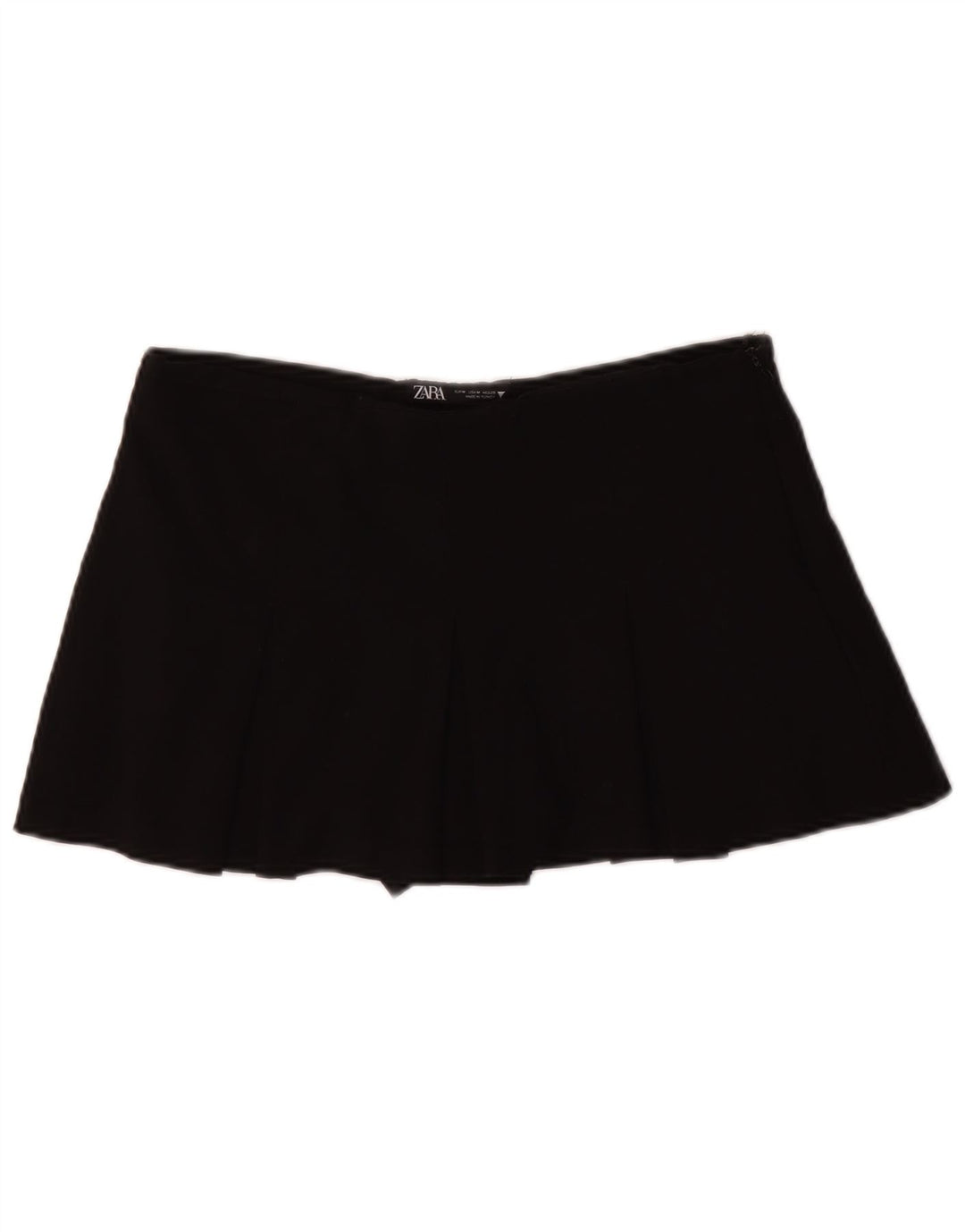 Zara Damen Mini-Faltenrock Medium W28 Schwarz