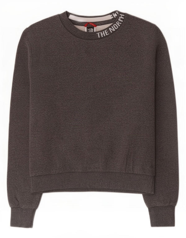 The North Face Damen Crop Graphic Sweatshirt Pullover UK 10 Small Grau