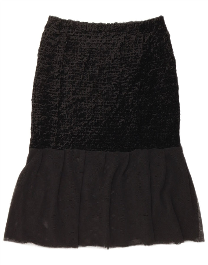 Vintage Damen Tulpenrock W28 Medium Schwarz