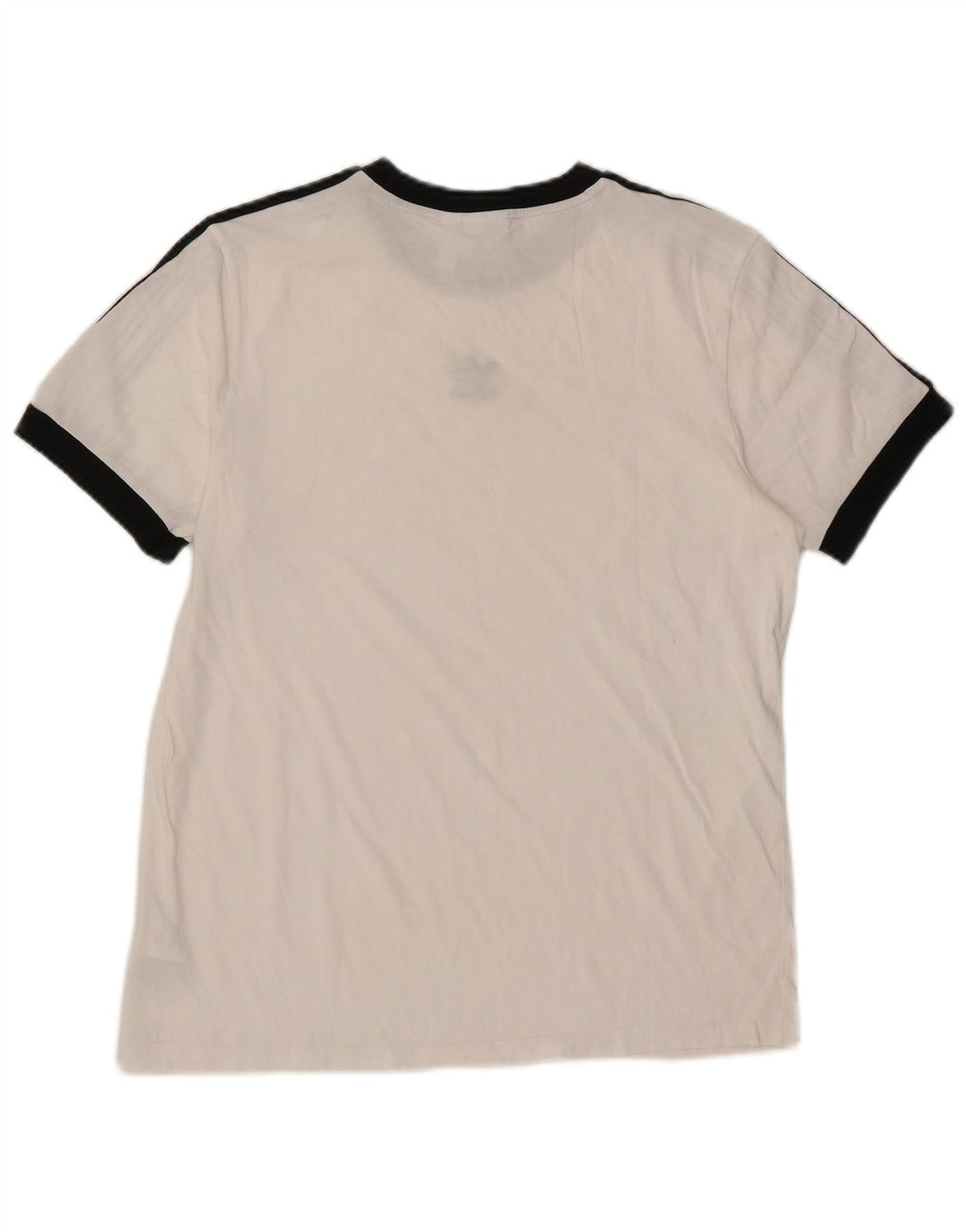 Adidas Damen T-Shirt Top UK 12 Mittelweiße Baumwolle