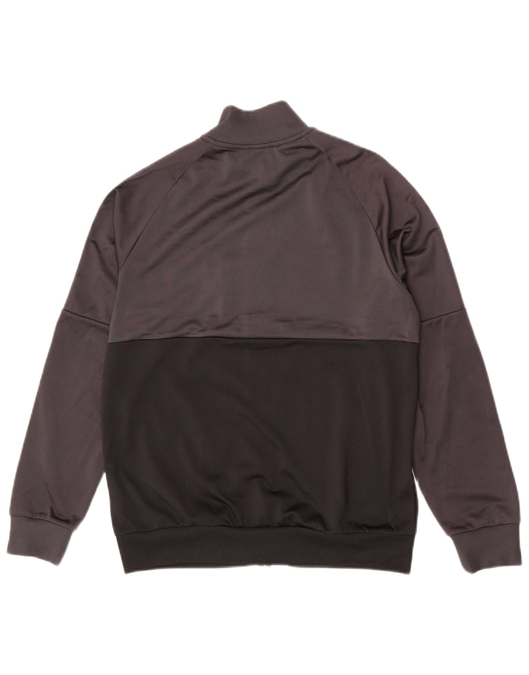 Adidas Jungen-Trainingsanzug-Top-Jacke, 13–14 Jahre, graues Colourblock-Polyester