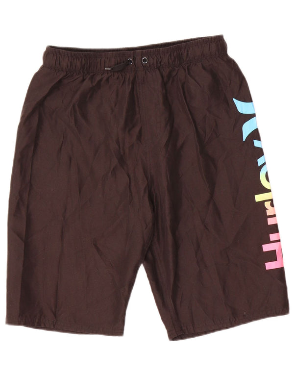 Hurley Jungen Badeshorts mit Grafik, 13–14 Jahre, XL, braun, Polyester