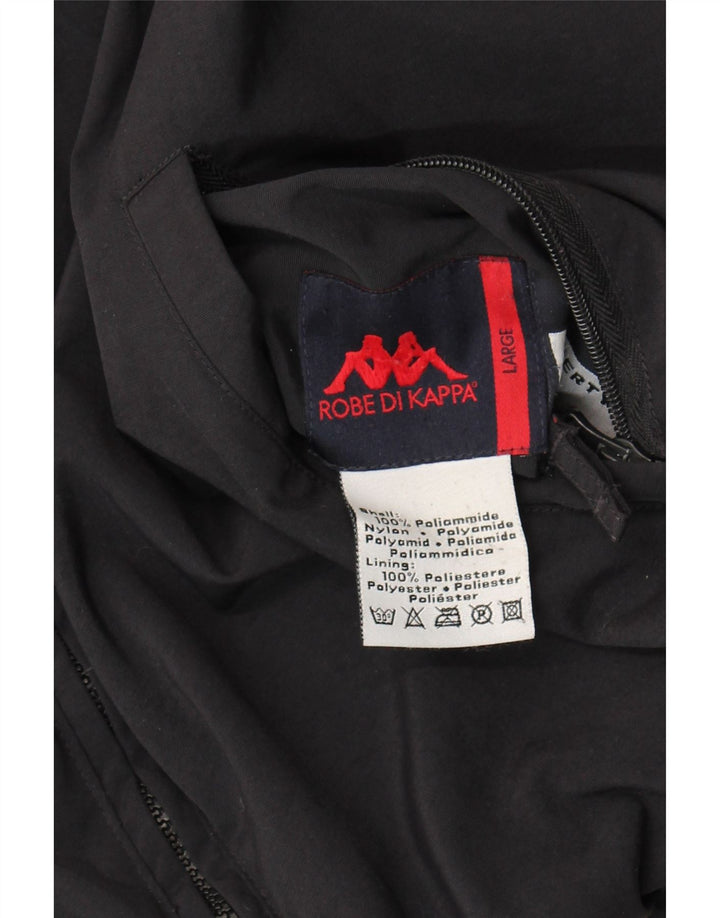 Kappa Herren Bomberjacke UK 40 Large Schwarz Nylon