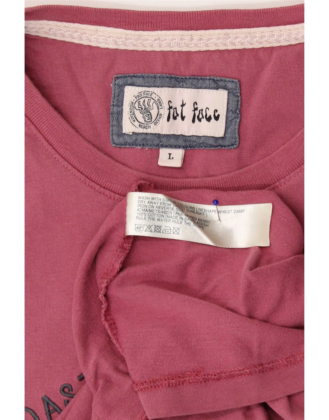 Fat Face Herren-T-Shirt mit Grafik, Größe L, aus roter Baumwolle