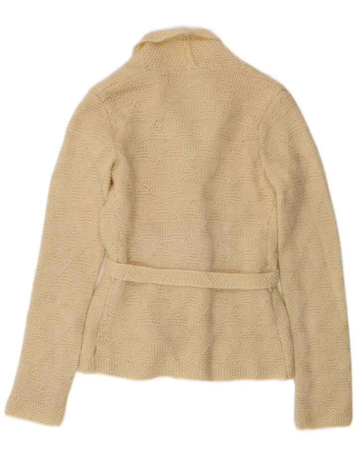 Vintage Damen Cardigan Pullover UK 14 Medium Beige