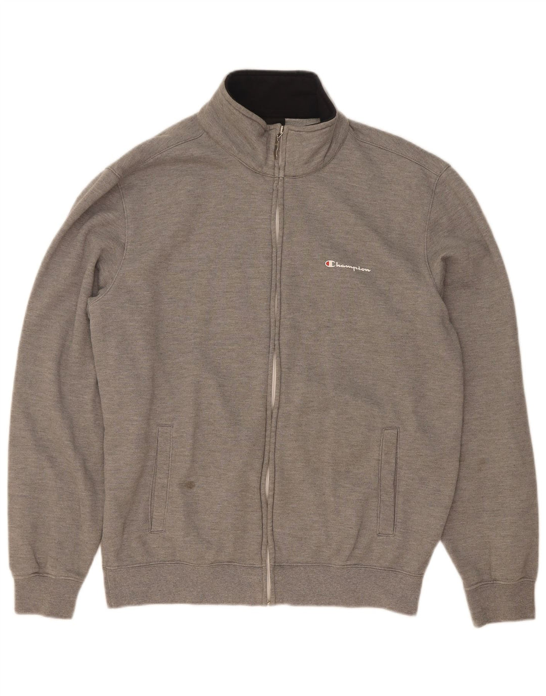 Champion Damen-Trainingsanzugoberteil, UK-Größe 46, Größe L, grau gefleckte Baumwolle