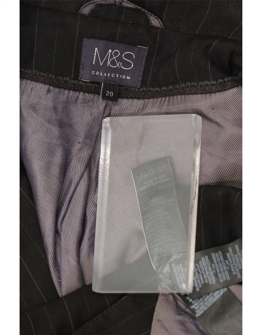 Marks & Spencer Damen-Blazer mit 1 Knopf, UK 20 2XL, grauer Nadelstreifen