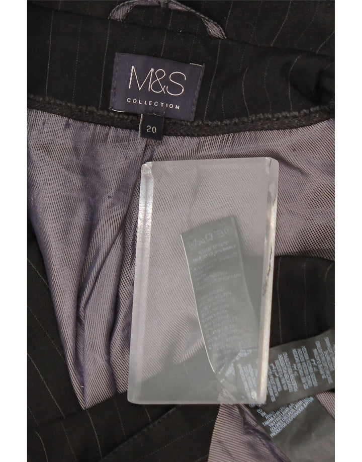 Marks & Spencer Damen-Blazer mit 1 Knopf, UK 20 2XL, grauer Nadelstreifen