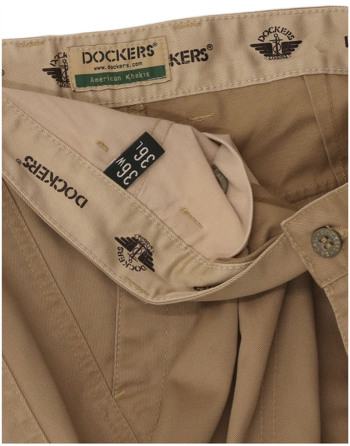 Dockers Herren Khakis Straight Cargo Hose W36 L29 Beige Baumwolle