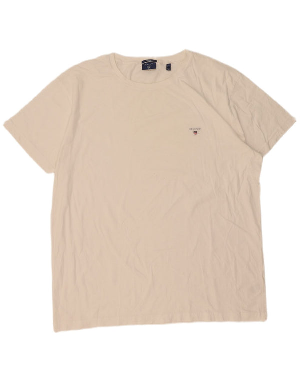Gant Mens Regular Fit T-Shirt Top 3XL White Cotton