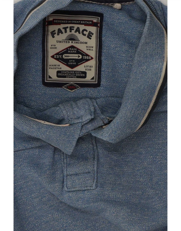 Fat Face Herren-Poloshirt 3XL, blau gestreift, Baumwolle