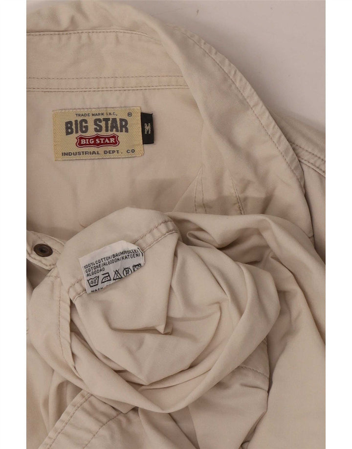 Big Star Herren-Westernhemd, mittelbeige Baumwolle