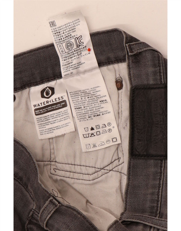 Levi's Herren Straight Jeans W34 L30 Graue Baumwolle