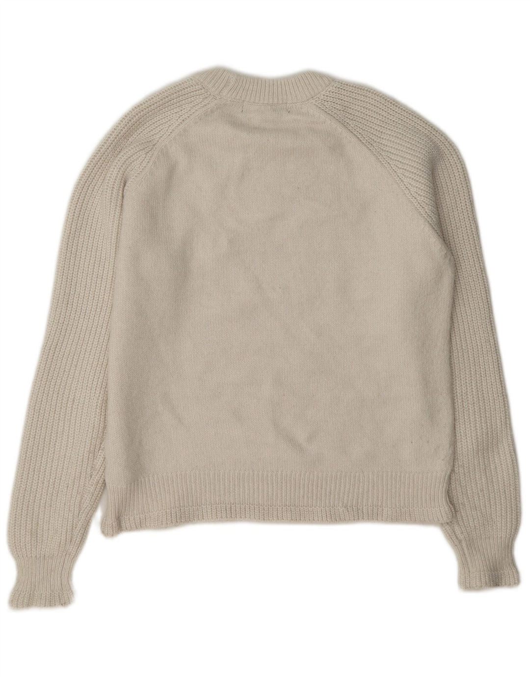Marks & Spencer Damen-Pullover, übergroß, Rundhalsausschnitt, Gr. 10, Größe S, Weiß
