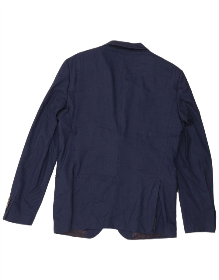 Zara Herren-Blazer mit 2 Knöpfen, EU 52, groß, marineblau, Polyester