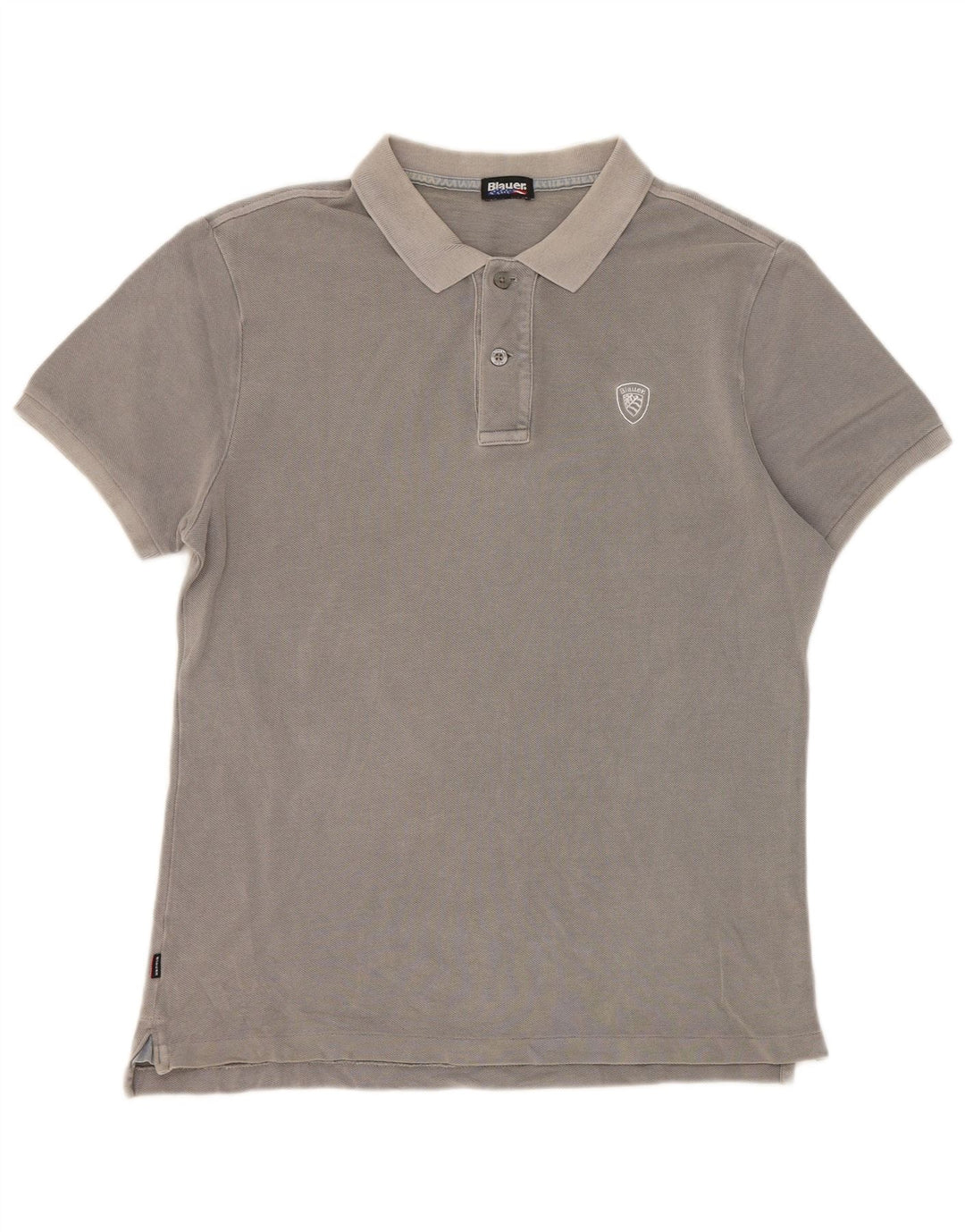 Blauer Herren Poloshirt Mittelgrau