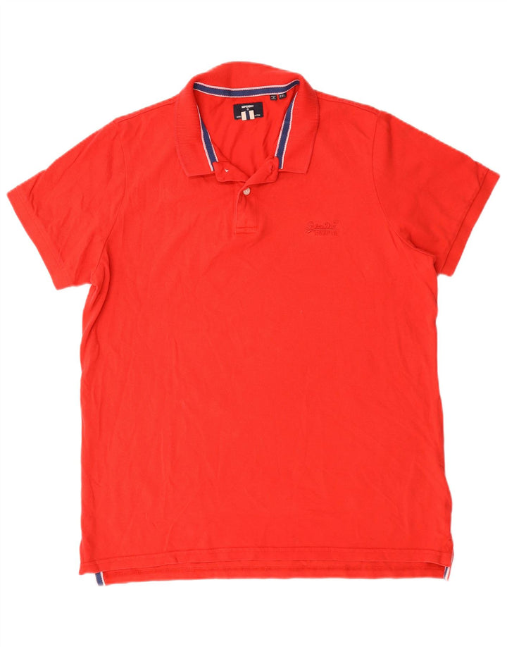Superdry Herren-Poloshirt 2XL aus roter Baumwolle