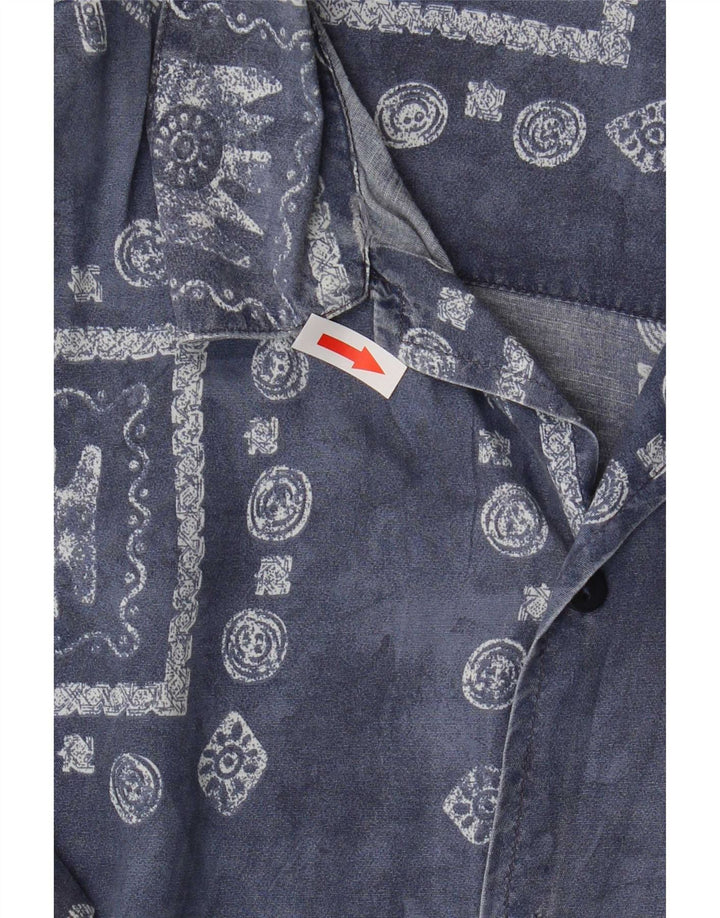 Criver Herren Kurzarmhemd XL Marineblau Geometrisch