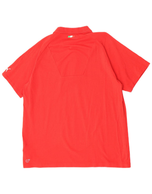 Puma Herren Ferrari Poloshirt XL, rote Baumwolle