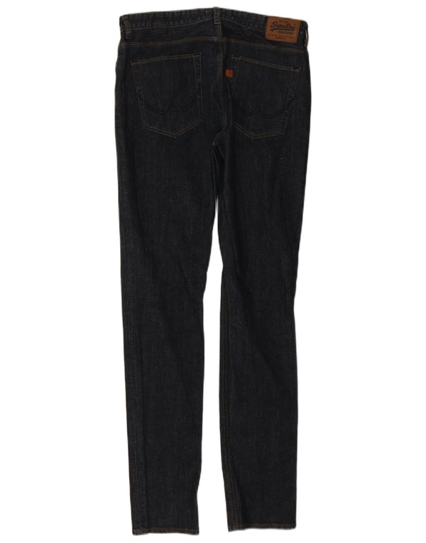 Superdry Damen Skinny Jeans W32 L32 Marineblau Baumwolle