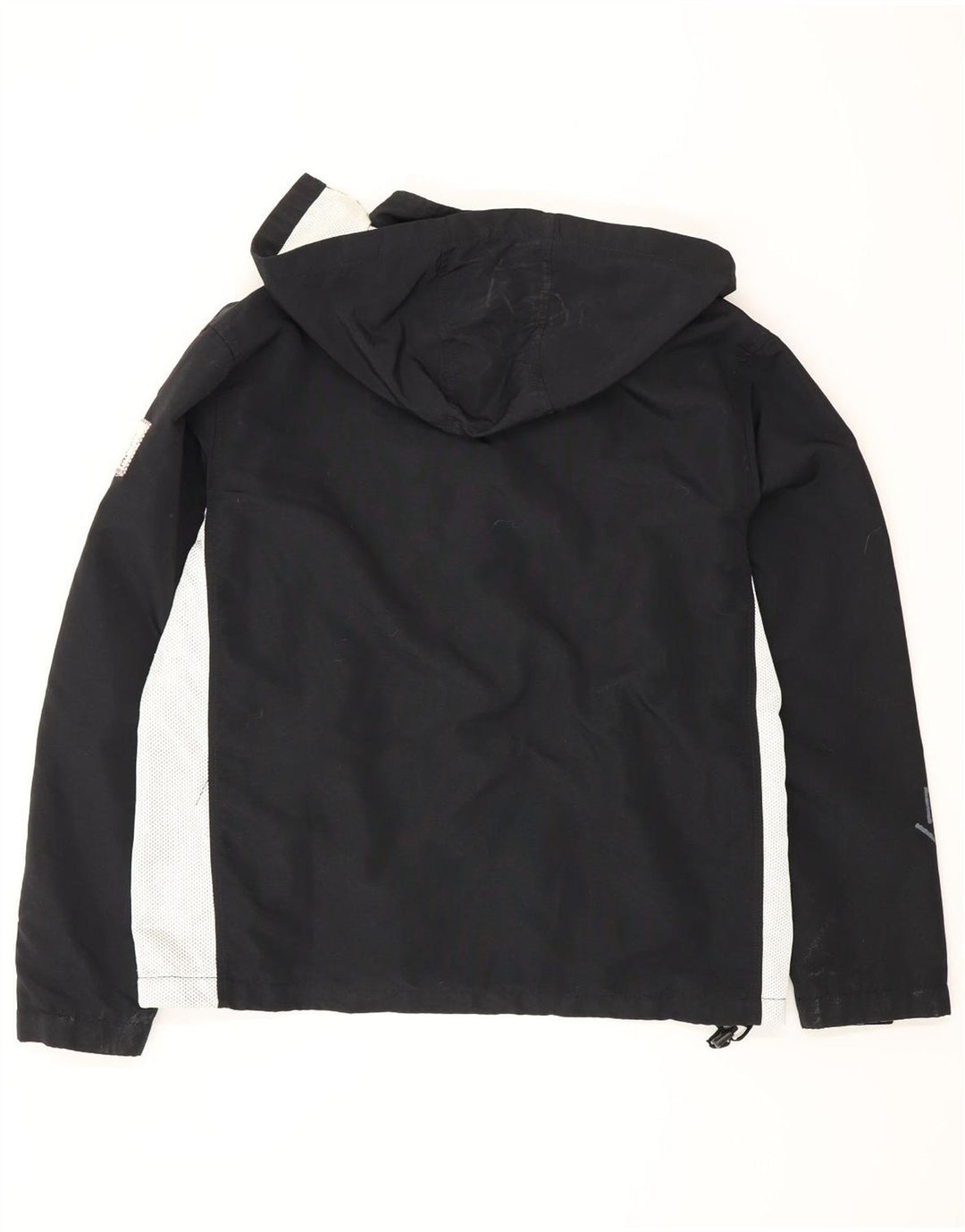 Murphy & Nye Herren-Regenjacke mit grafischer Kapuze, Gr. 36, Größe S, Schwarz, Farbblock