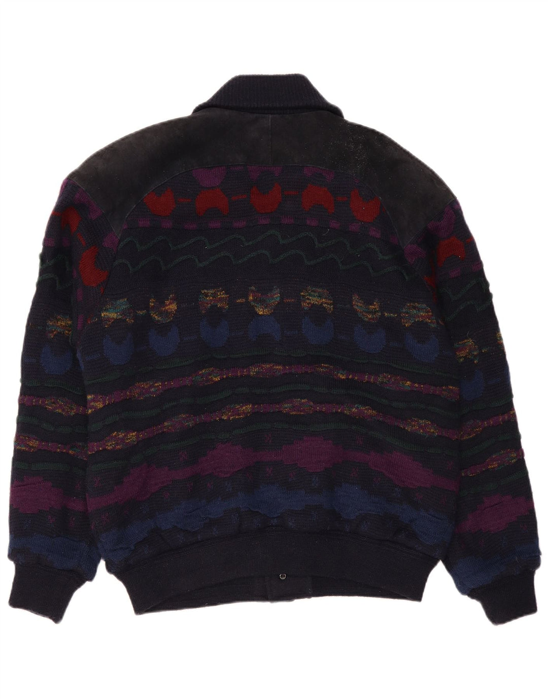 C&A Herren-Cardigan, Größe 48/50, Mittelmarineblau, gestreift, Acryl