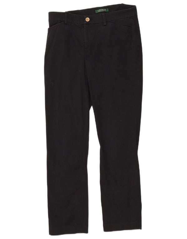 Ralph Lauren Damen gerade Freizeithose US 4 Small W27 L28 Schwarz