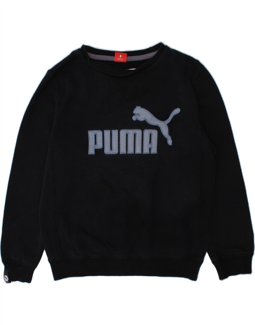 PUMA Boys Graphic Sweatshirt Jumper 9-10 Years Black Cotton Vintage Puma and Second-Hand Puma from Messina Hembry 