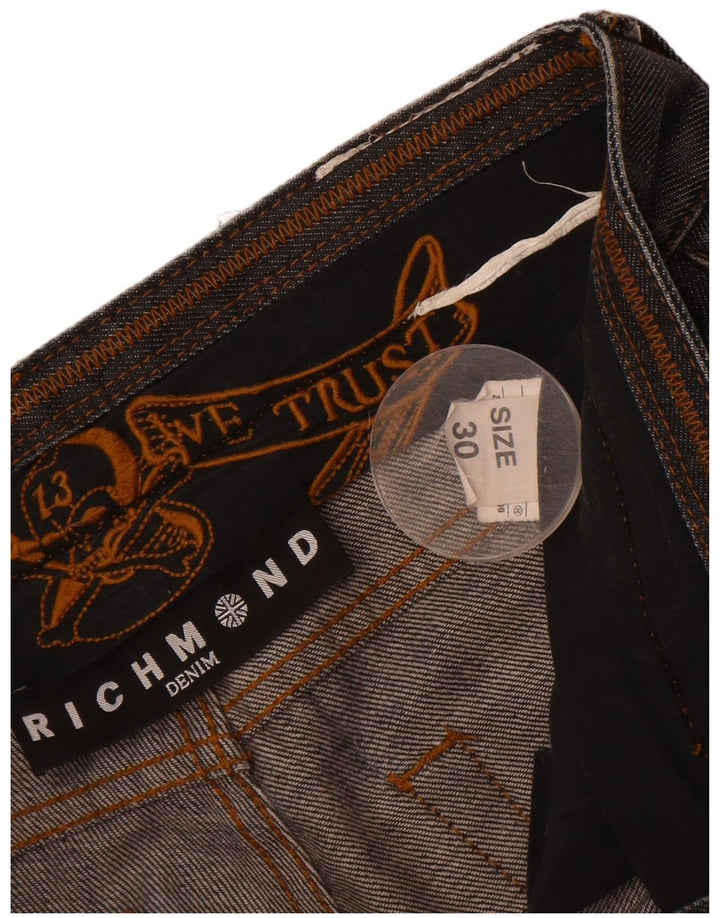 RICHMOND Mens Denim Straight Jeans W30 L34 Grey
