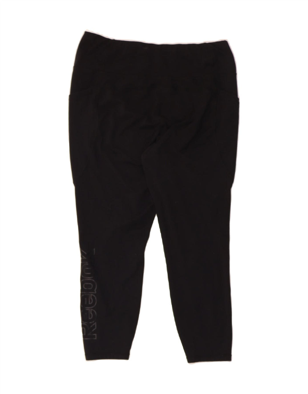 REEBOK Womens Graphic Capri Leggings UK 18 XL  Black Vintage Reebok and Second-Hand Reebok from Messina Hembry 