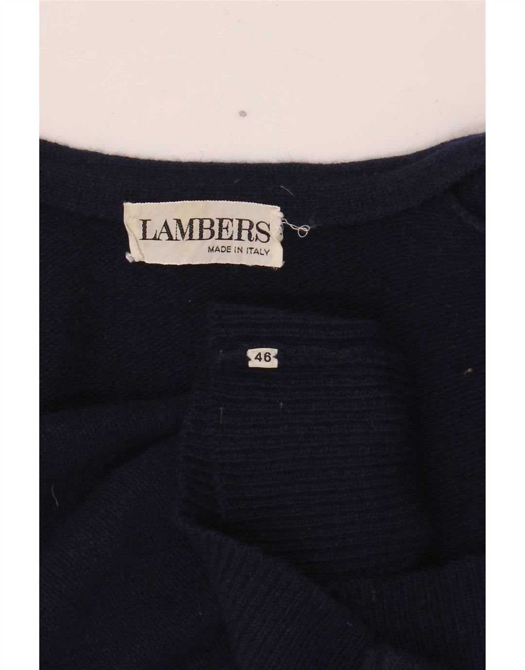 Lambers Damen-Cardigan-Pullover IT 46 Large Marineblau mit Blumenmuster