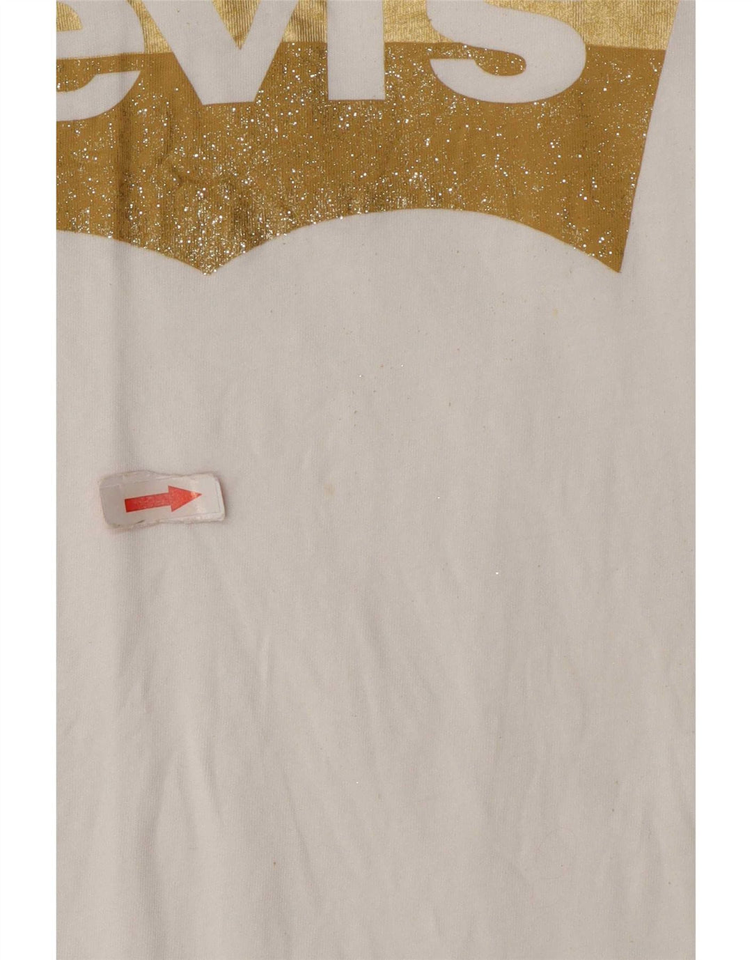 Levi's Damen Grafik-T-Shirt-Oberteil UK 14 Mittelweiß