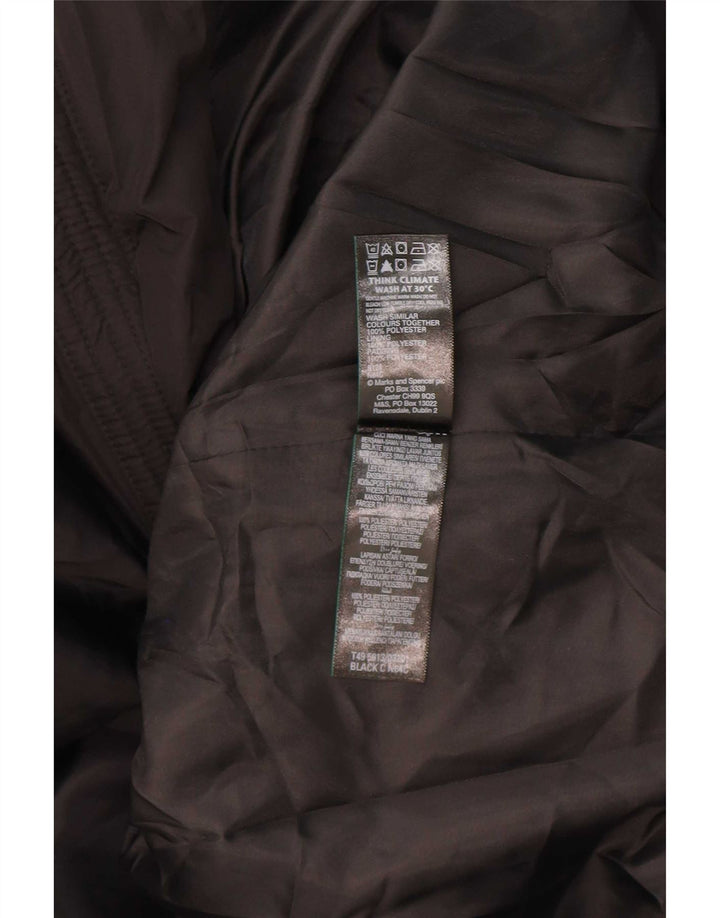 Marks & Spencer Wattierte Damenjacke mit Kapuze, UK 18, XL, Schwarz, Polyester