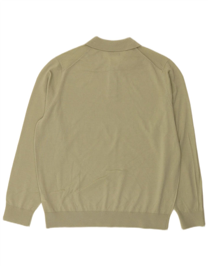 Massimo Dutti Herren Rollkragenpullover Pullover XL Grüne Wolle