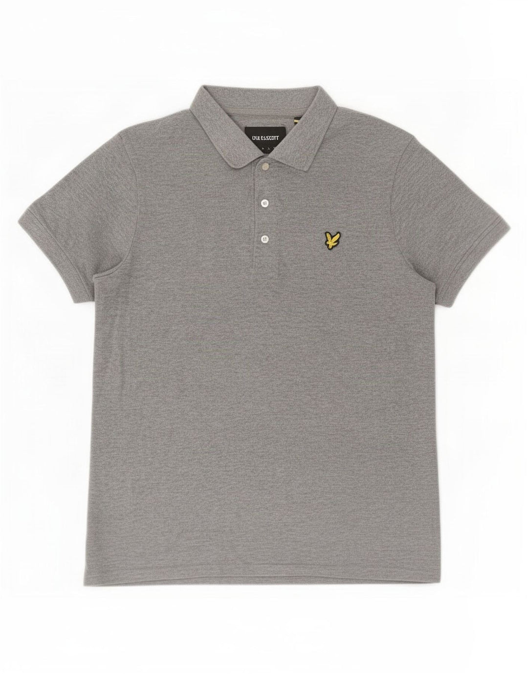 Lyle & Scott Herren-Poloshirt, große graue Baumwolle