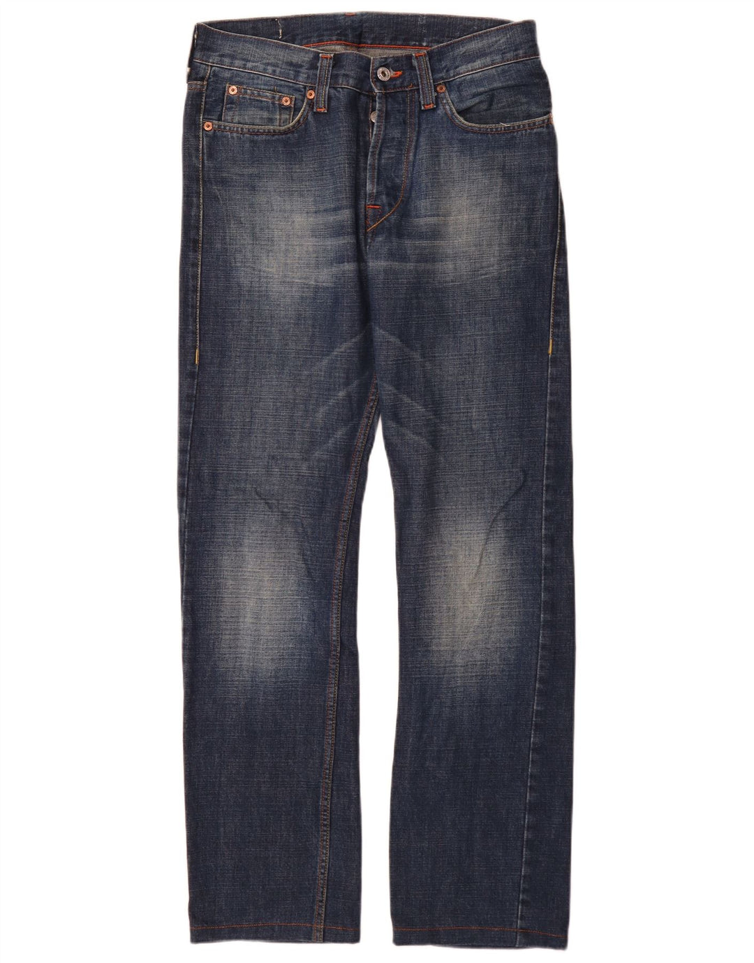 Casucci Herren Straight Jeans W32 L31 Blaue Baumwolle
