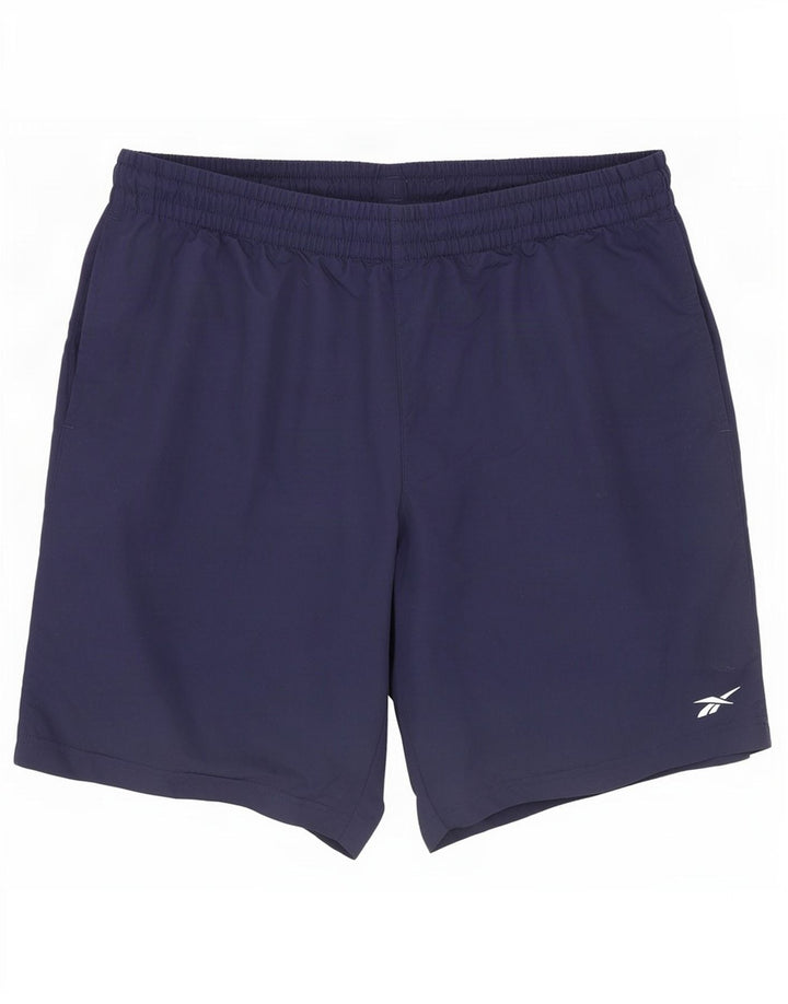 Reebok Herren Sportshorts Medium Navy Blue Polyamid