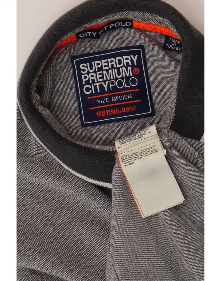 Superdry Herren-Poloshirt aus mittelgrauer Baumwolle