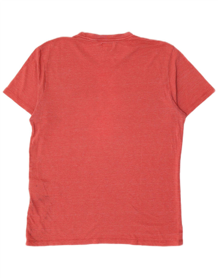 Levi's Herren-T-Shirt-Oberteil aus mittelrot gefleckter Baumwolle