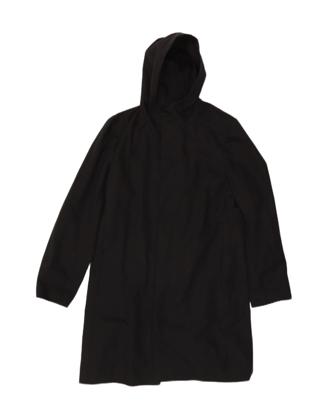 VINTAGE Herren Kapuzenmantel UK 40 Großes schwarzes Acetat