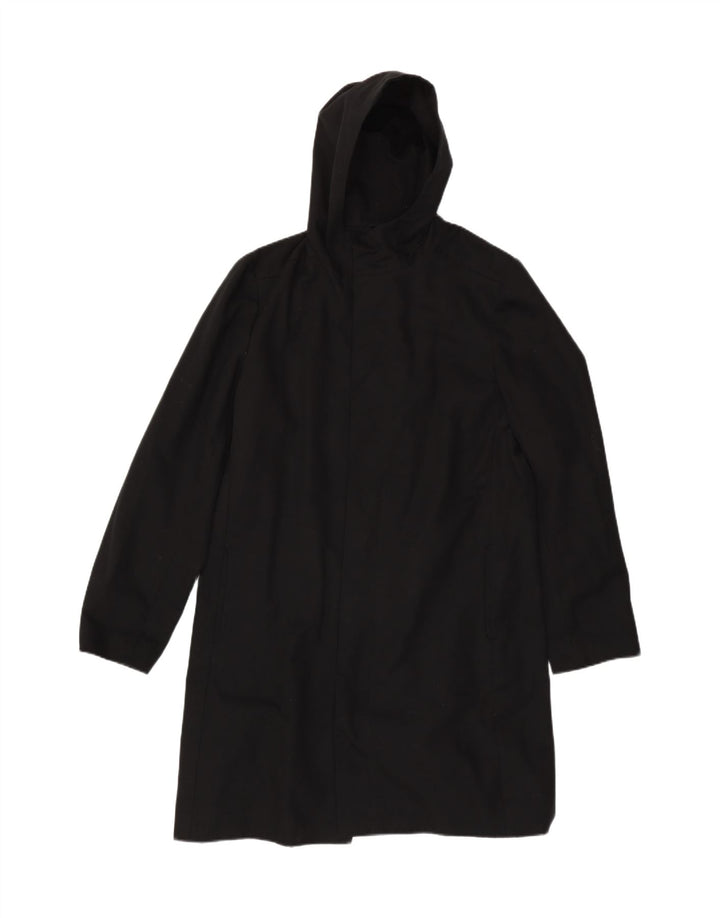 VINTAGE Herren Kapuzenmantel UK 40 Großes schwarzes Acetat