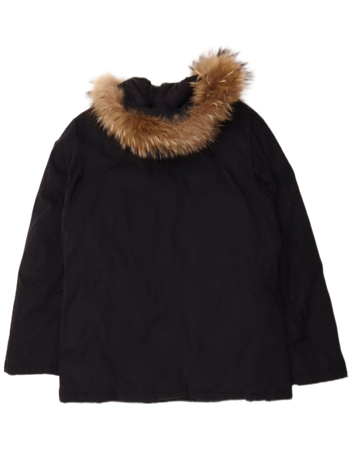 BLAUER Herren Parka mit Kapuze UK 42 XL Marineblau