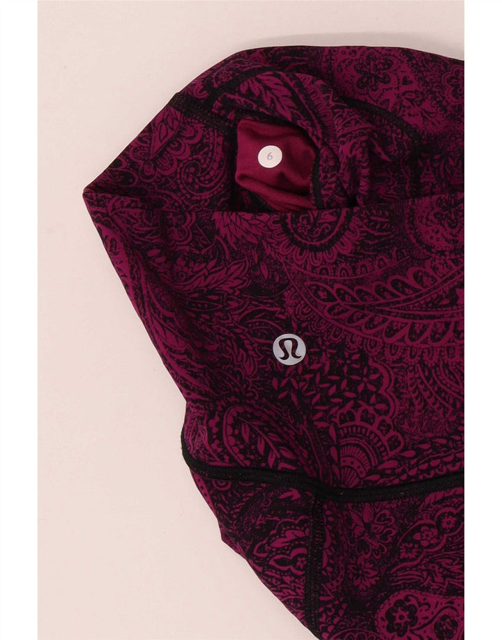 Lululemon Damen Leggings US 6 Medium Lila Paisley